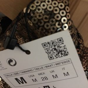 Bnwt Zara leopard sequin mini  Size m
